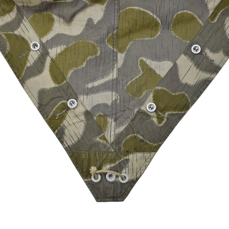 Original Österreichische Armee Erbsenpunkt Splitter Camo Poncho Zelt wasserabweisend Vintage