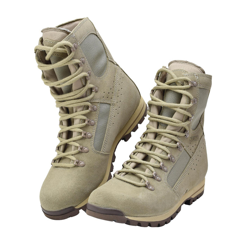 Original Bundeswehr Khaki Lederstiefel leichte Schuhe mit antistatischer Sohle NEU