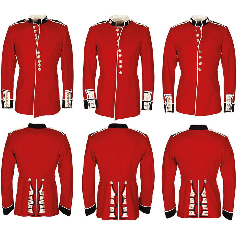 Echte britische Armee Jacke Uniform Tunika Rotkleid Scharlachrote Irische Wachen Kavallerie