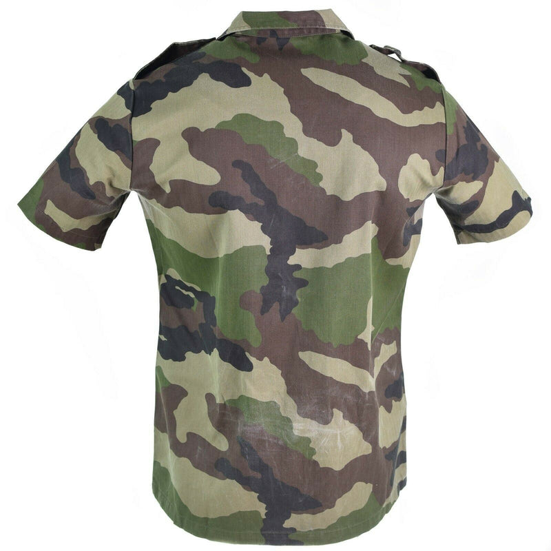 Original französisches Armee-F2-Hemd Woodland Camo CCE Kurzarmhemden