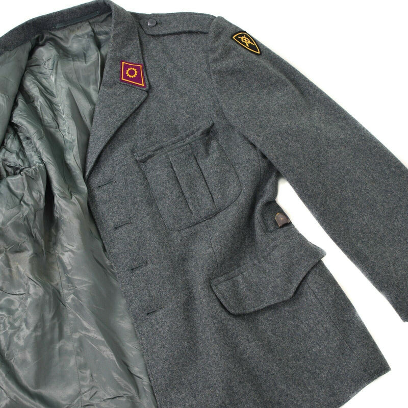 Echte Schweizer Armee Wolljacke Schweizer Militärausgabe Überschussuniform grau