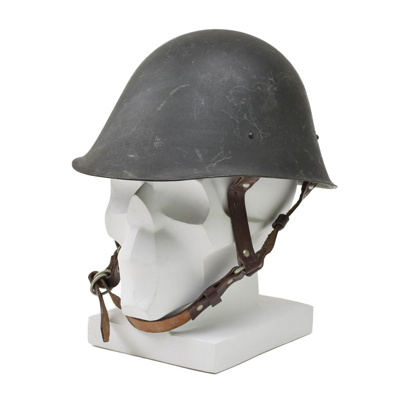 Original rumänischer Militärischer taktischer Stahlhelm M73 Fallschirmjäger Kinnriemen Oliv