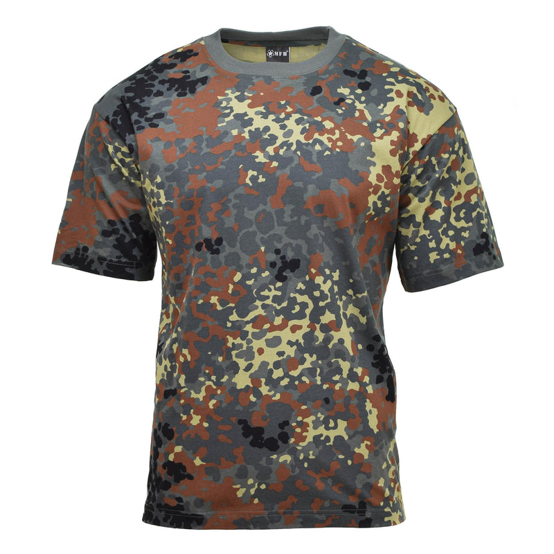 MFH US Militär-Style Sportswear T-Shirts BW Camouflage leicht atmungsaktiv