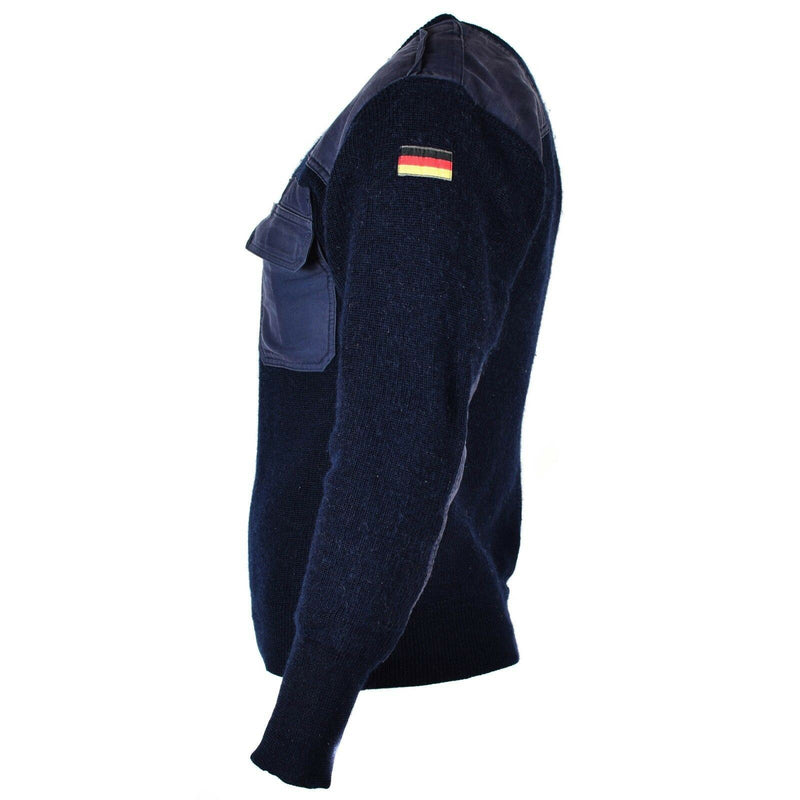 Original Bundeswehr Pullover Kommando Pullover Blau Marine Pullover Wolle Militär