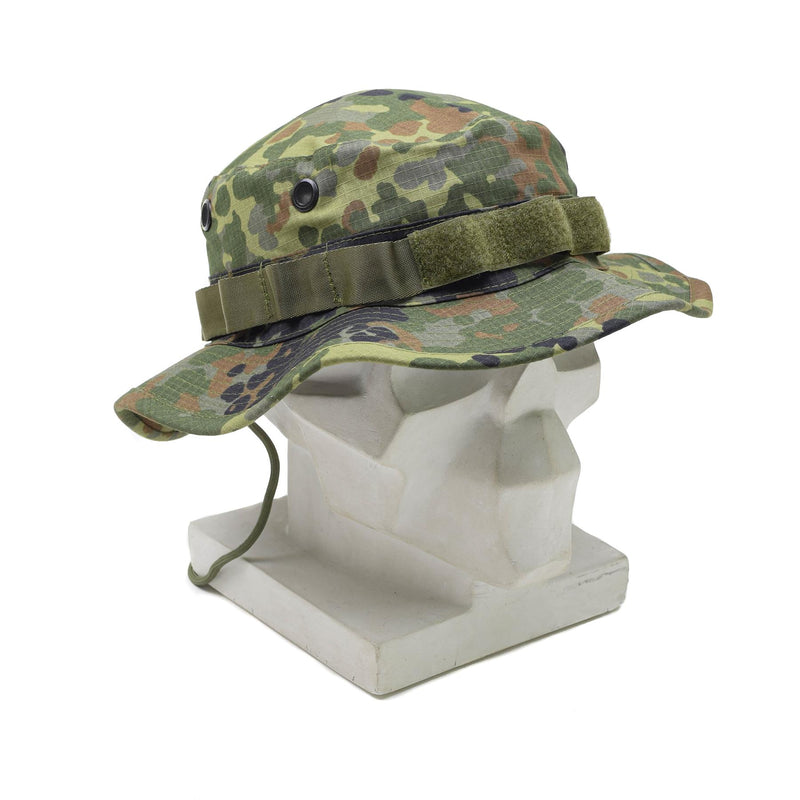 TACGEAR Marke Deutscher Militärstil Boonie Hut Flecktarn breite Krempe Ripstop