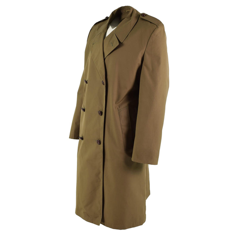 Original formeller Trenchcoat der niederländischen Armee, brauner Militär-Überschuss-Offiziersmantel NEU