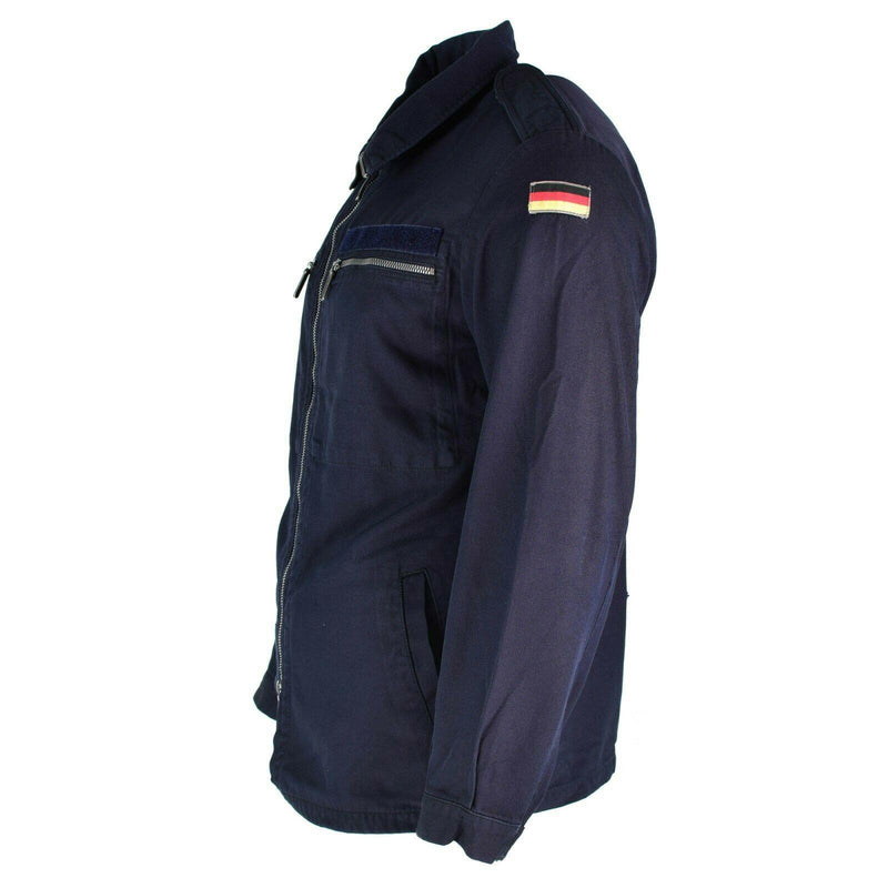 Original Deutsche Armee Marines Jacke Blau Navy Deck Reißverschluss Feuerfestes Aramid