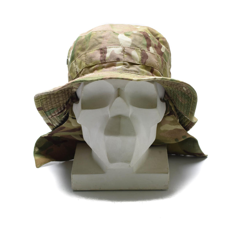 Original British Tactical Camo Hat MTP Boonie Cap mit Nackenklappe Sommermütze