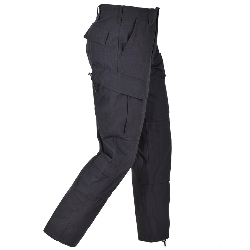 Schwarze Cargohose im US Army-Stil der Marke Mil-Tec, Kampfuniform, Ripstop-Hose