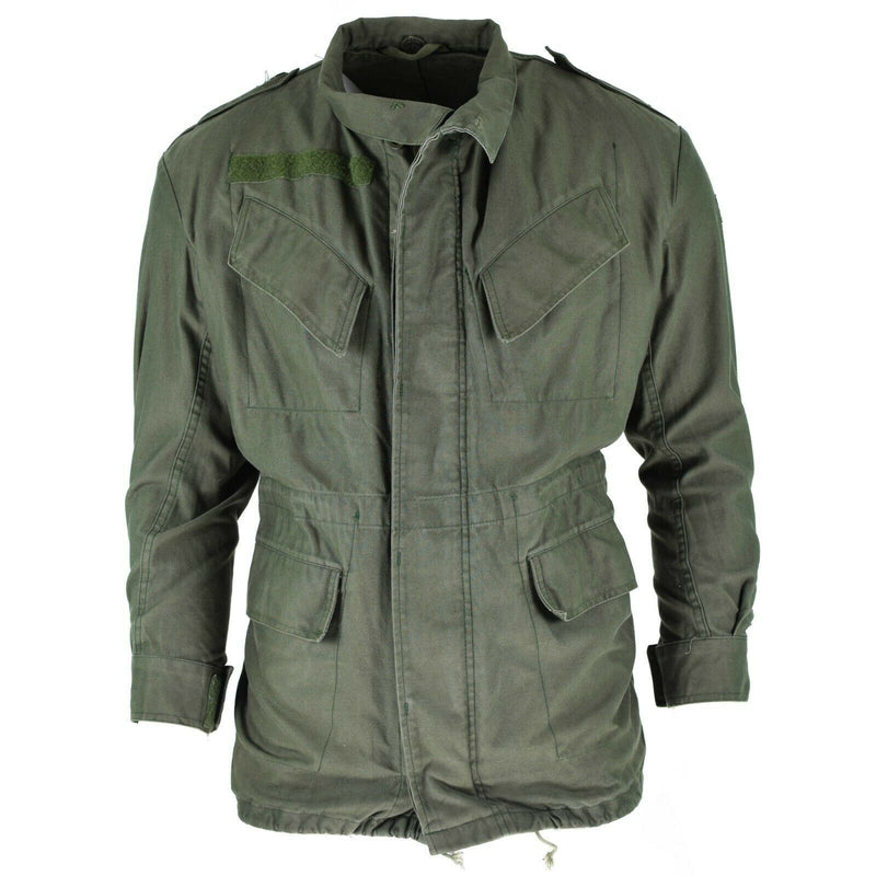 Echte belgische Armee Feldjacke M64 Militär Baumwolle wasserdicht Parka Olive OD