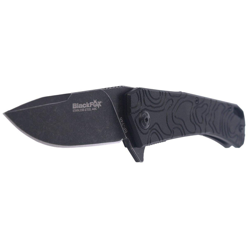 Fox Knives ECHO 1 Klapptaschenmesser schwarz Idroglider Stone Wash Beschichtung