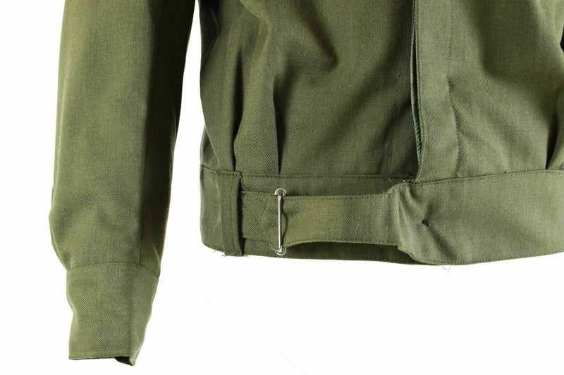 Echte griechische Armee Field Ike Jacke Gabardine Wolle Blaze Khaki Militär NEU