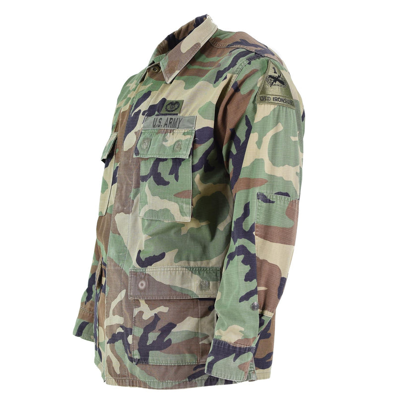 Original US Militärjacke Ripstop Woodland Camouflage BDU Truppenhemd