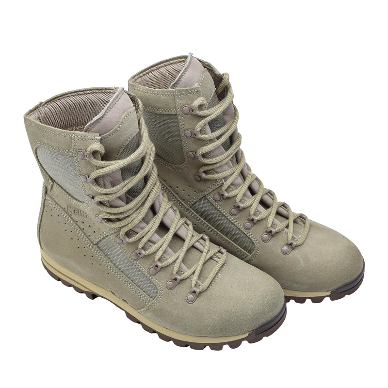 Original Bundeswehr Khaki Lederstiefel leichte Schuhe mit antistatischer Sohle NEU