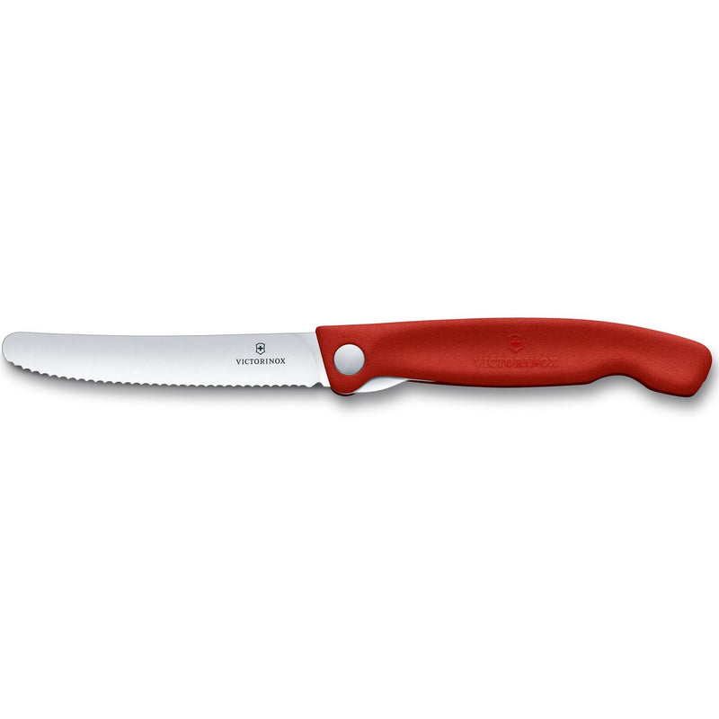 Victorinox Swiss Classic Schälmesser, klappbar, Klinge aus rostfreiem Stahl, rot