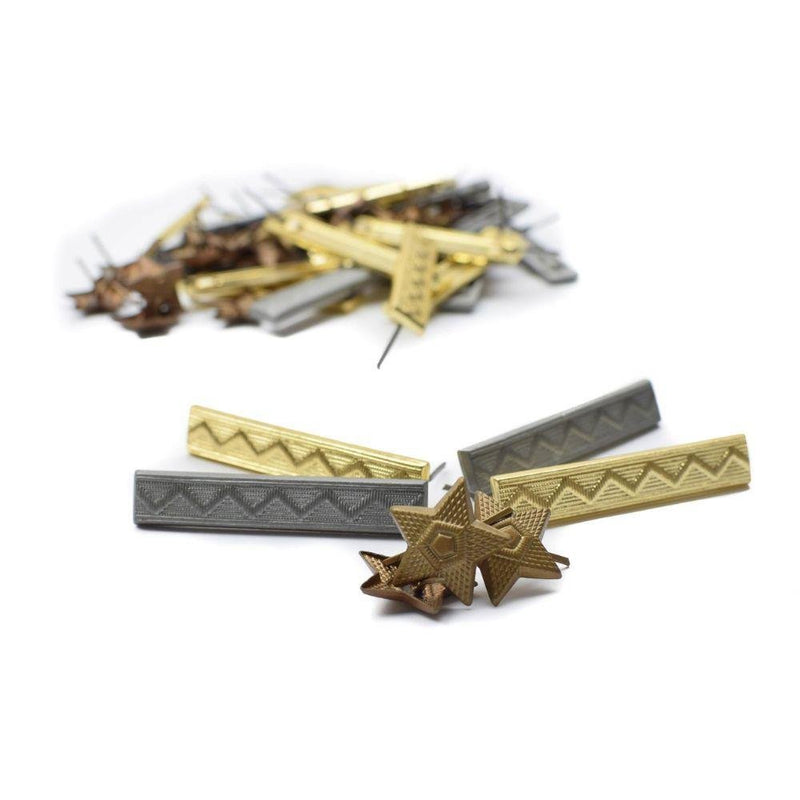 40x Tschechische Armee Abzeichen Set Streifen Kokarde Stern Schulterklappen Rangabzeichen Pins Menge