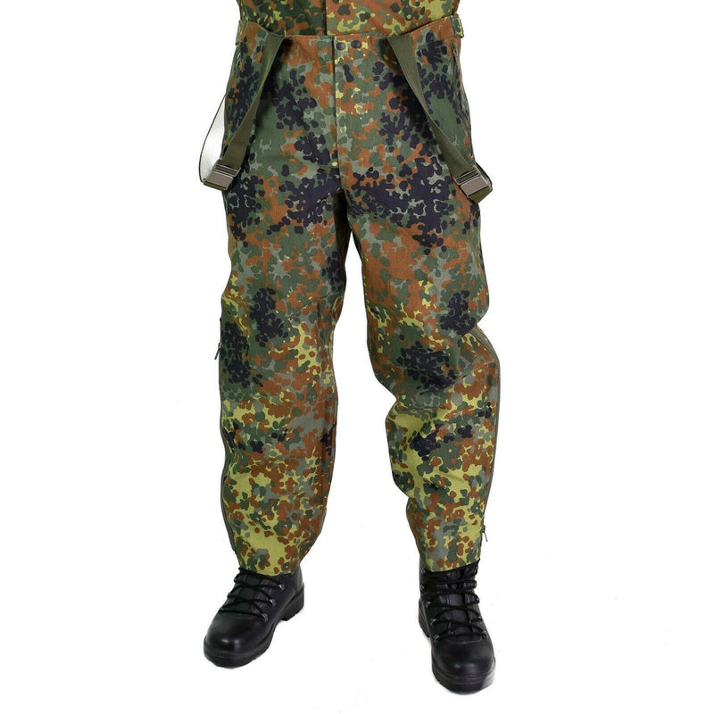 Original Bundeswehr Hose GoreTex Bib n Brace Flecktarn Hose Overall NEU