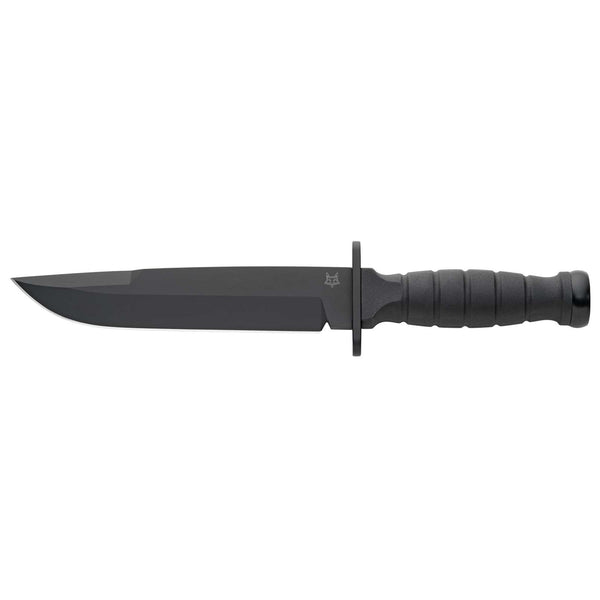 Fox Knives Brand FX-689 Defender feststehendes Messer, taktische Clip-Point-Klinge, Schwarz