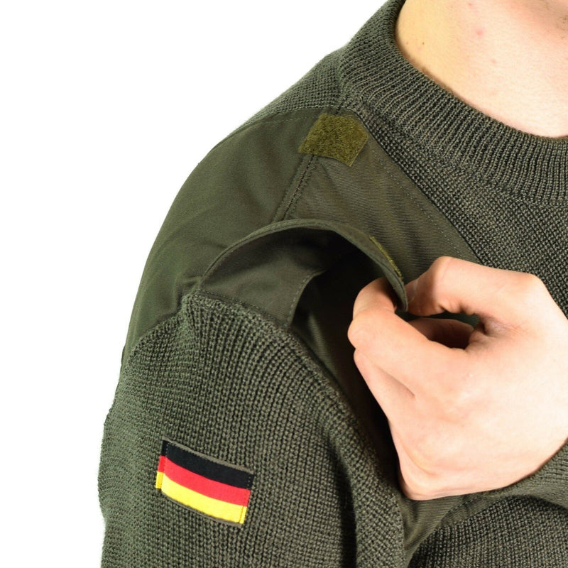 Original Deutscher Armee Pullover Kommando Pullover Grün Oliv Pullover Wolle NEU