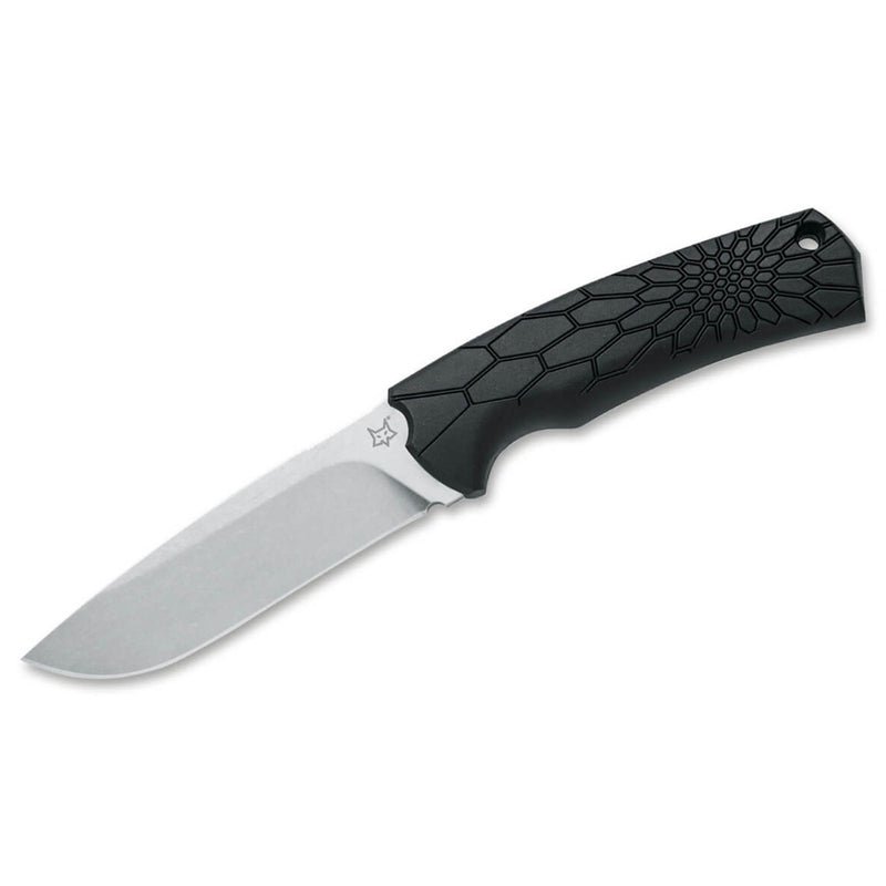 Fox Knives Brand Italy Core VOX feststehendes Messer, beschnittener Stahl, Schwarz