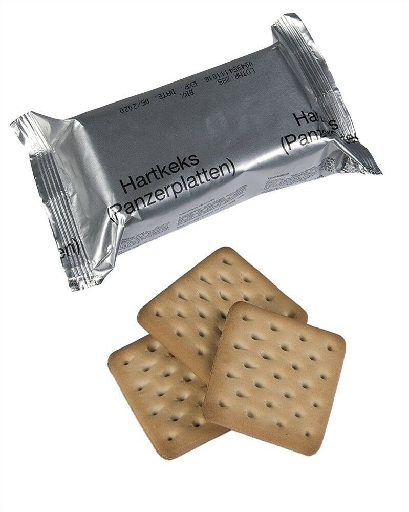 Original Bundeswehr Überlebensnahrung Outdoor Kekse 125g NATO MRE Crackers