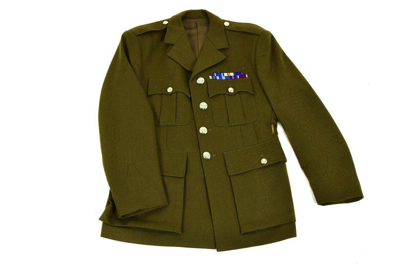 Echte britische Armeeuniform, oliv-khakifarbene formelle Jacke, Militärausgabe