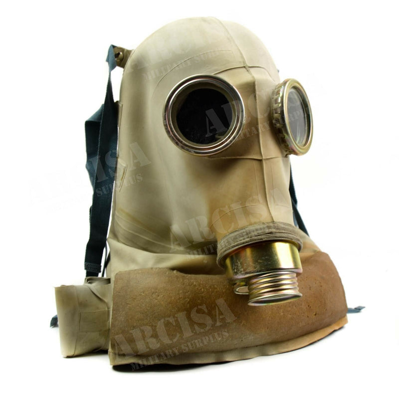 Original polnische Militär-Gasmaske SR 1 aus der Sowjetzeit, Schlauchfilter, komplettes Set