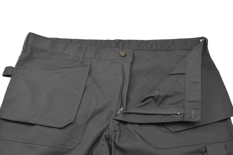 Original belgische Armee Cargohose Arbeitshose verstärkte Knie extra Taschen grau NEU