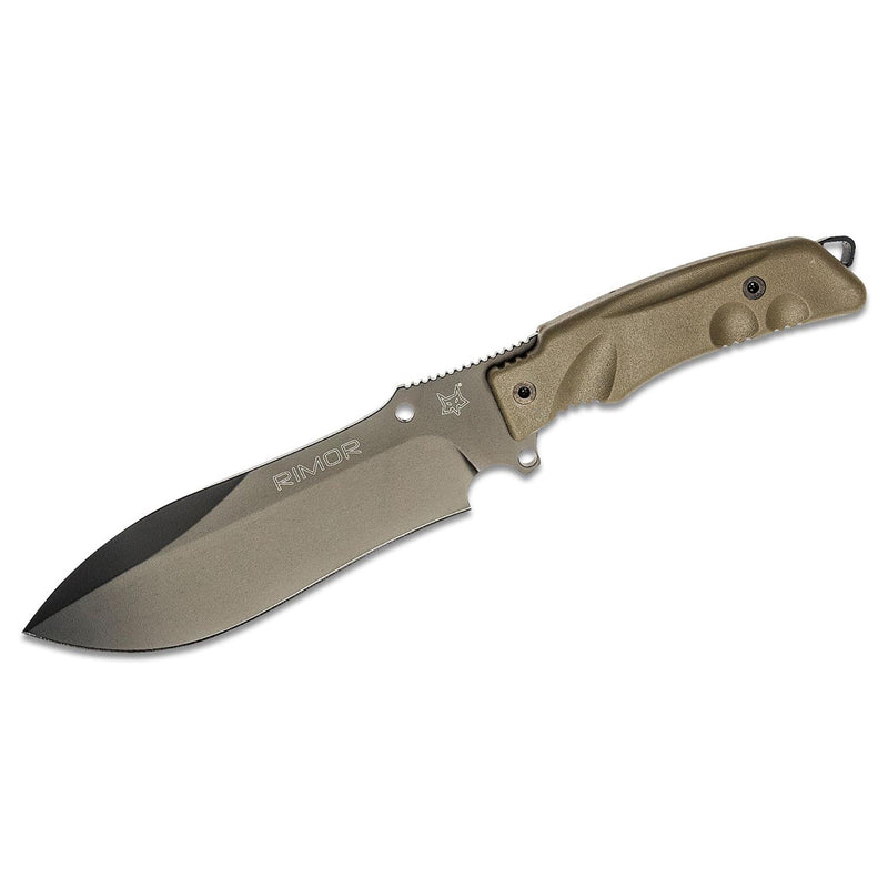 Fox Knives RIMOR Taktisches Messer mit fester Drop-Point-Klinge, N690Co-Stahl, FRN-Griff