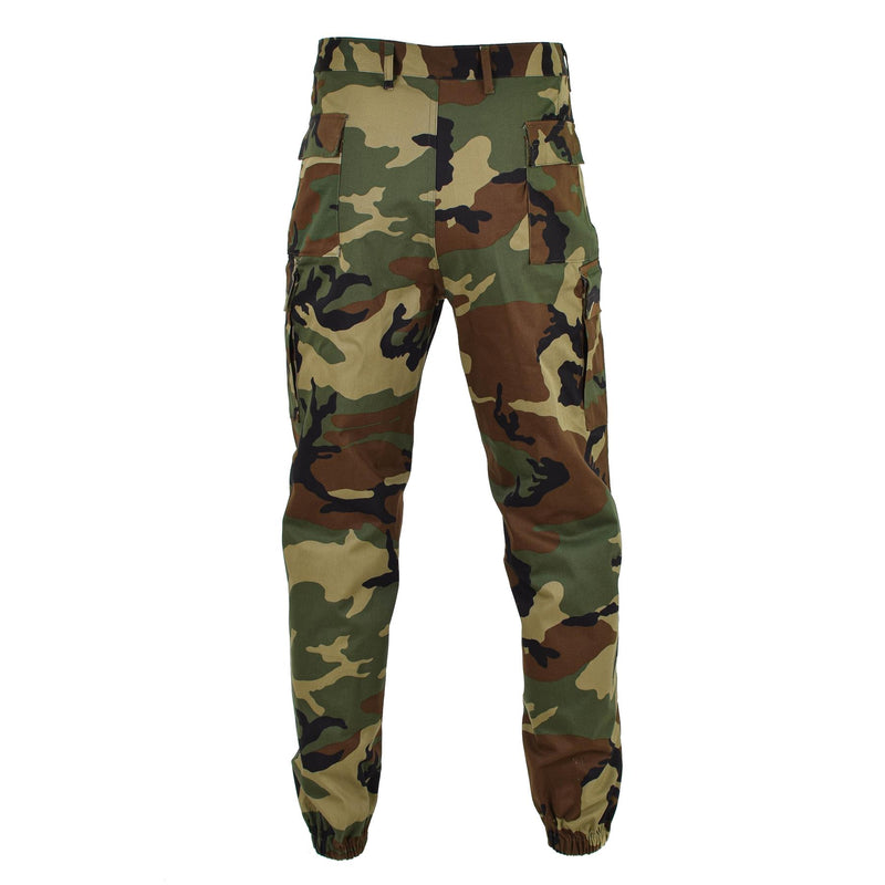 Original italienische Militär-Cargohose, Kampfhose im Woodland-Camouflage-Stil, Feldhose NEU