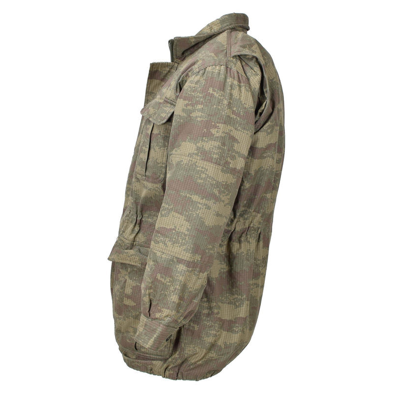 Original türkische Militär-Fallschirmjäger-Jacke Parka Camouflage Ripstop gefüttert Armee