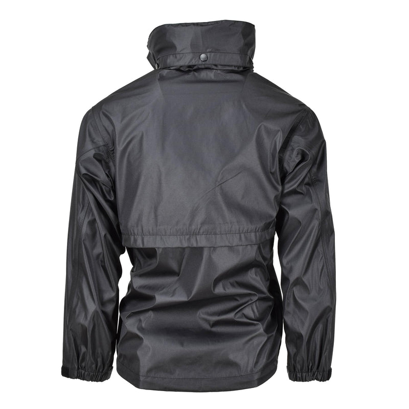 Mil-Tec Brand Regenjacke Schwarz wasserdicht Herren Regenbekleidung wasserabweisend Herren