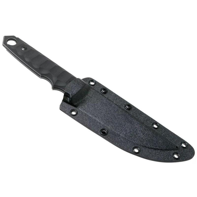 Fox Knives RYU taktisches, modifiziertes Tanto-Messer mit feststehender Klinge, Stone Washed Black