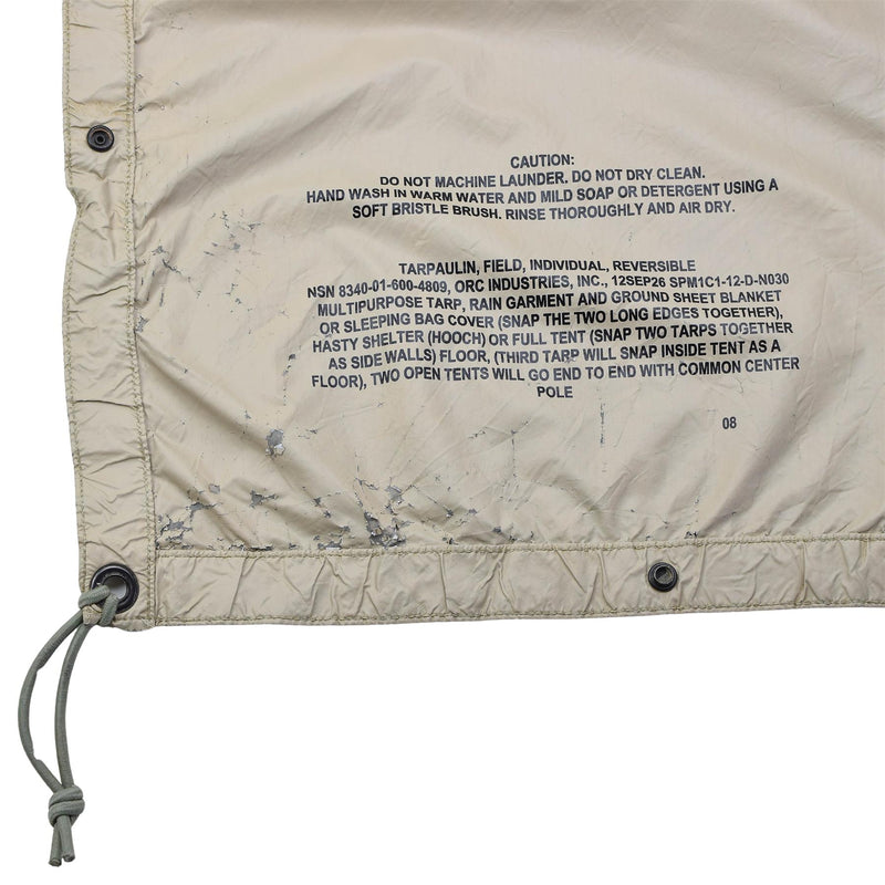 Original US Army Reversible Tarp Bodenabdeckung Decke Taktische Feldausrüstung