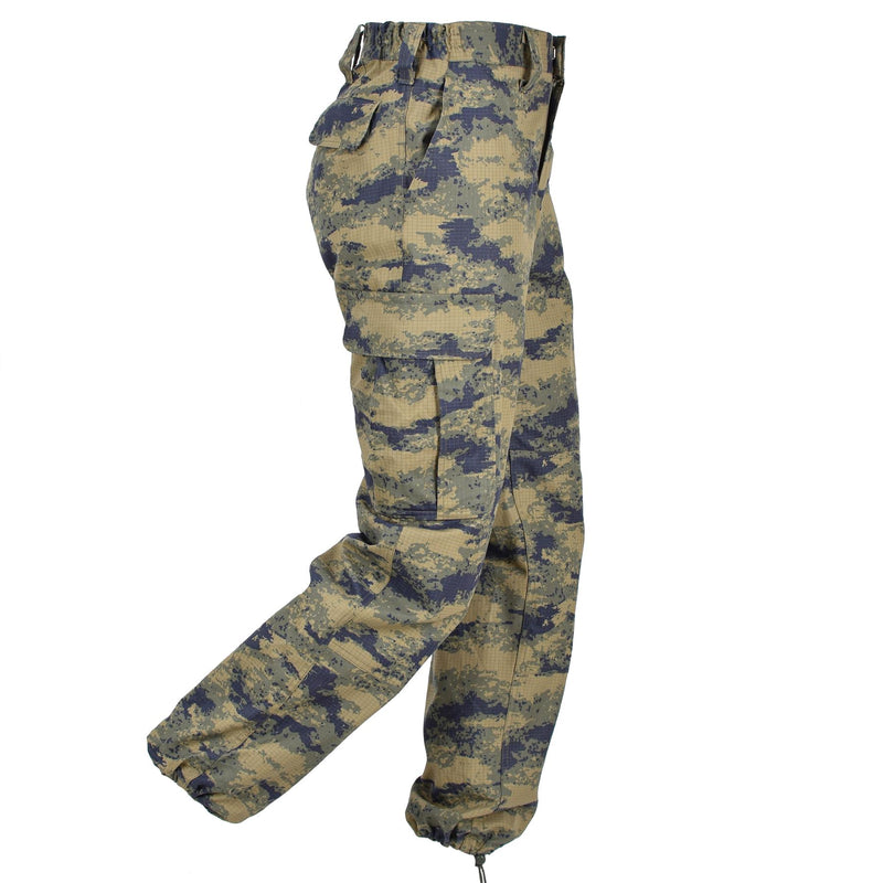 Original türkische Armee blau digital camo taktische Hose Ripstop Kampfhose