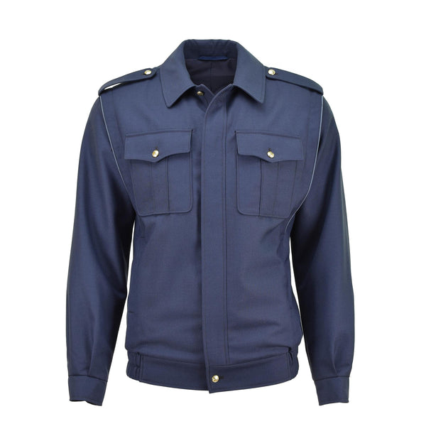 Echte tschechische Militär-Bluse, blaue Jacke mit goldenen Knöpfen, lässiger Armee-Blouson, NEU