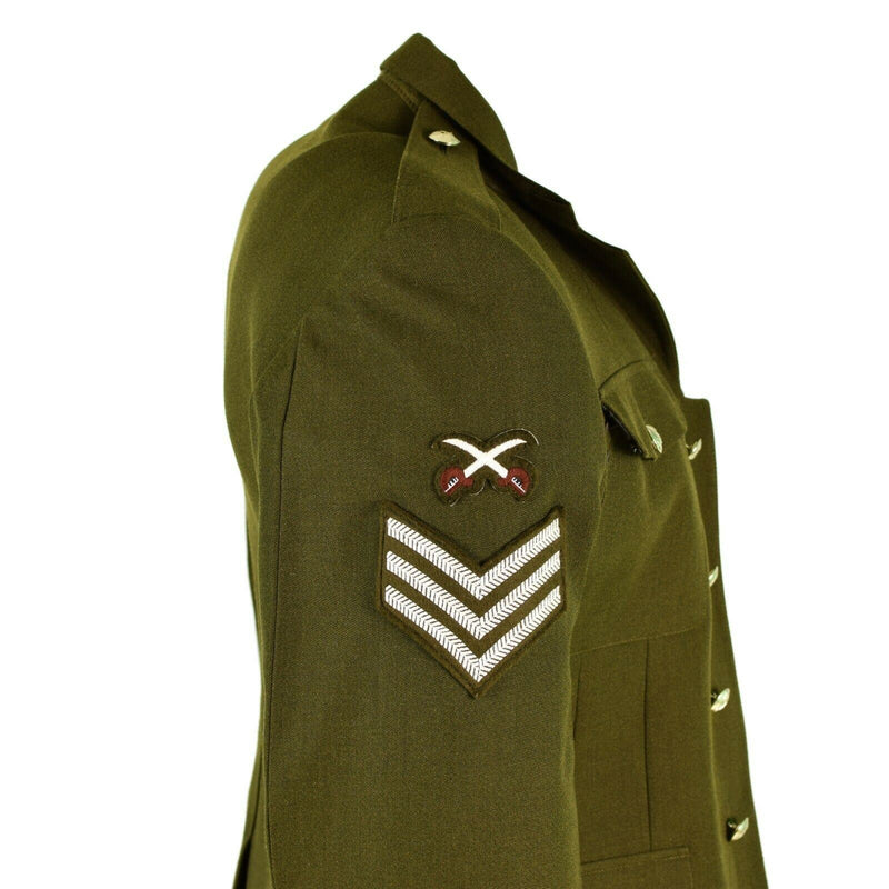 Echte britische Armeeuniform, oliv-khakifarbene formelle Jacke, Militärausgabe