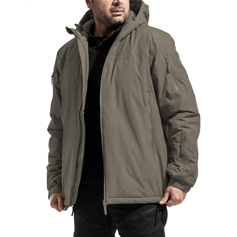 PENTAGON Hoplite Parka Army warme Winterjacke wasserabweisend mit Kapuze Schwarz