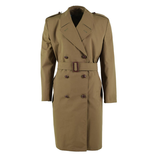 Original formeller Trenchcoat der niederländischen Armee, brauner Militär-Überschuss-Offiziersmantel NEU