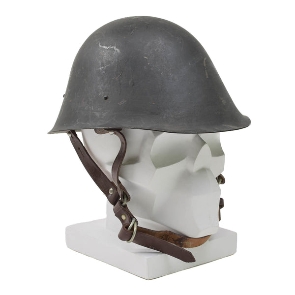 Original rumänischer Militärischer taktischer Stahlhelm M73 Fallschirmjäger Kinnriemen Oliv