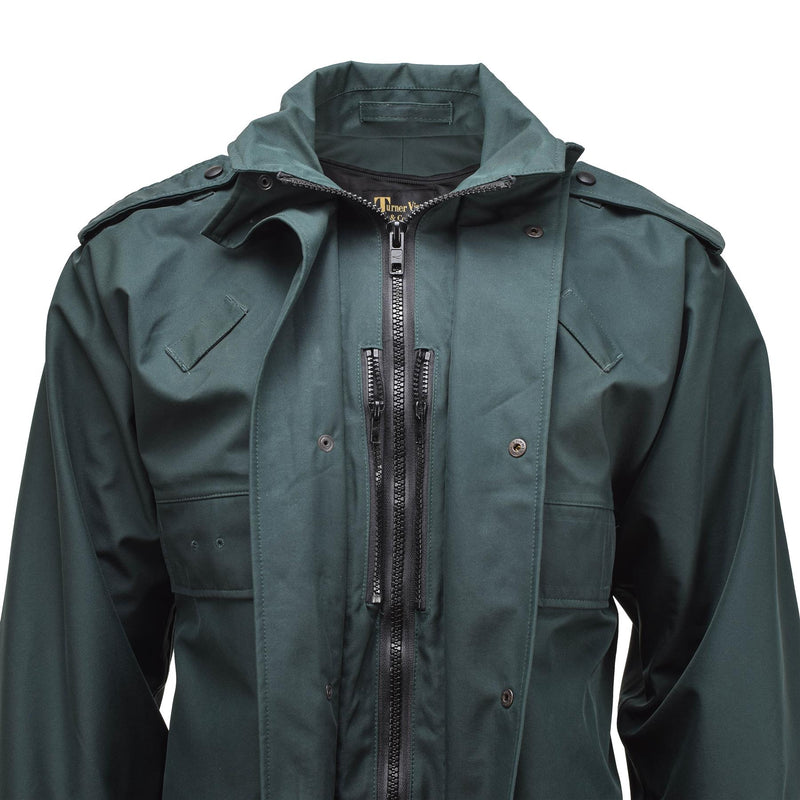 Original britische Polizeiuniform Anorak wasserdichter Parka Regenmantel ungefüttert grün