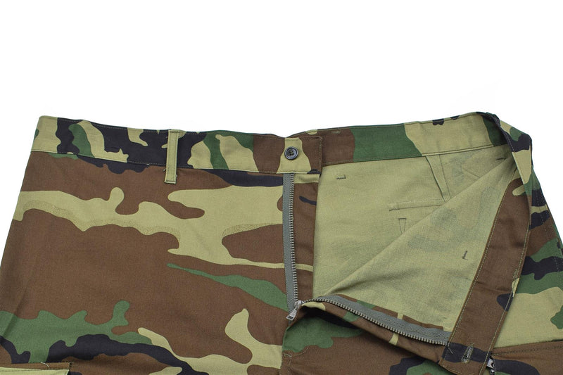 Original italienische Militär-Cargohose, Kampfhose im Woodland-Camouflage-Stil, Feldhose NEU