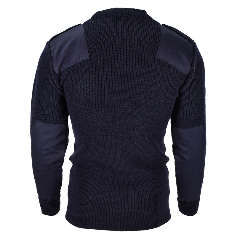 Pullover für Herren der Marke Mil-Tec, deutscher Pullover, Kommandopullover, Marineblau, Wollpullover