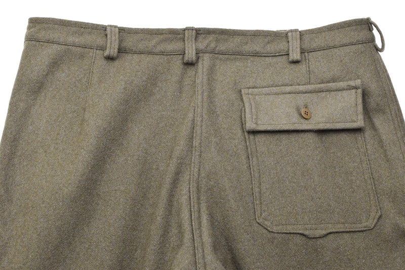 Echte italienische Militärhose, formelle Uniformhose aus olivgrüner Wolle, Armeehose