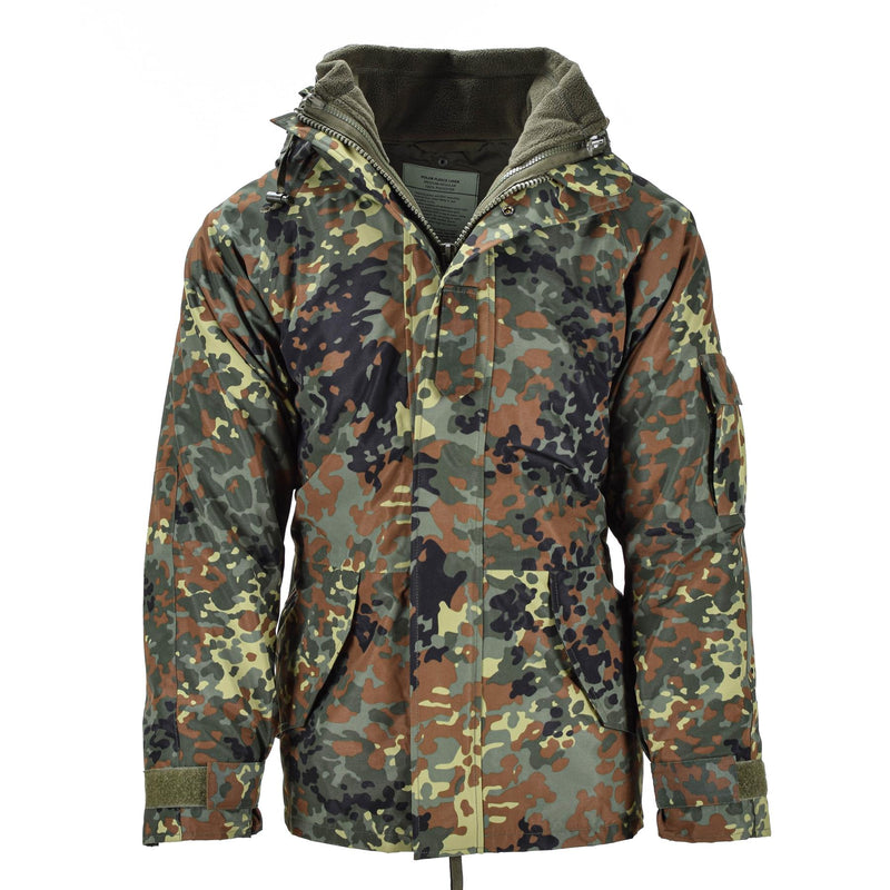 Mil-Tec Bundeswehr Parka mit GoreTex Futter, Camouflage, Flecktarn, wasserdichte Herrenjacke