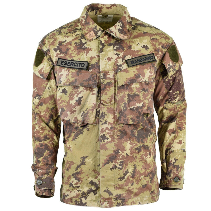 Echte italienische Armee Rip Stop Vegetato Camo ACU Jacke Kampf Feldhemd Bluse