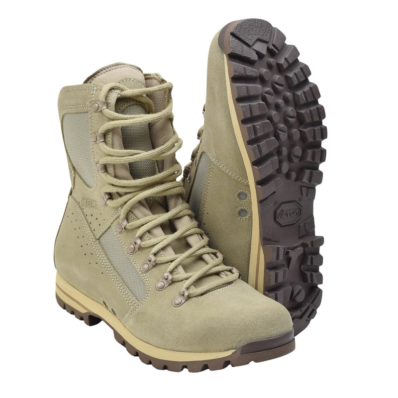 Original Bundeswehr Khaki Lederstiefel leichte Schuhe mit antistatischer Sohle NEU