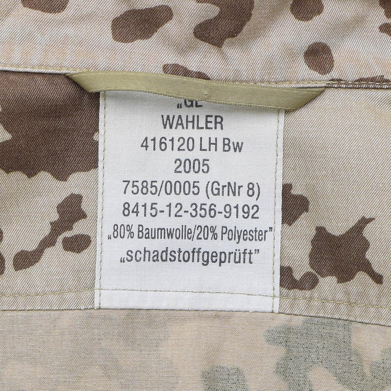 Original Bundeswehr BW Feldhemd Tropentarn Camouflage Kurzarmbluse