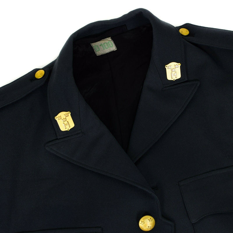 Echte schwedische Armee Infanterie blaue Paradeuniform Schweden Militäranzug Jacke