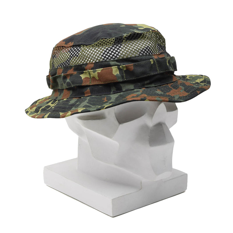 MFH Militärischer taktischer Boonie-Hut Mesh Sommer Feld Molle-Loops Camouflage